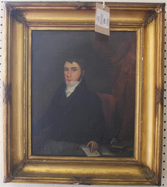 19C English School, portait of a young gentleman, oil on canvas